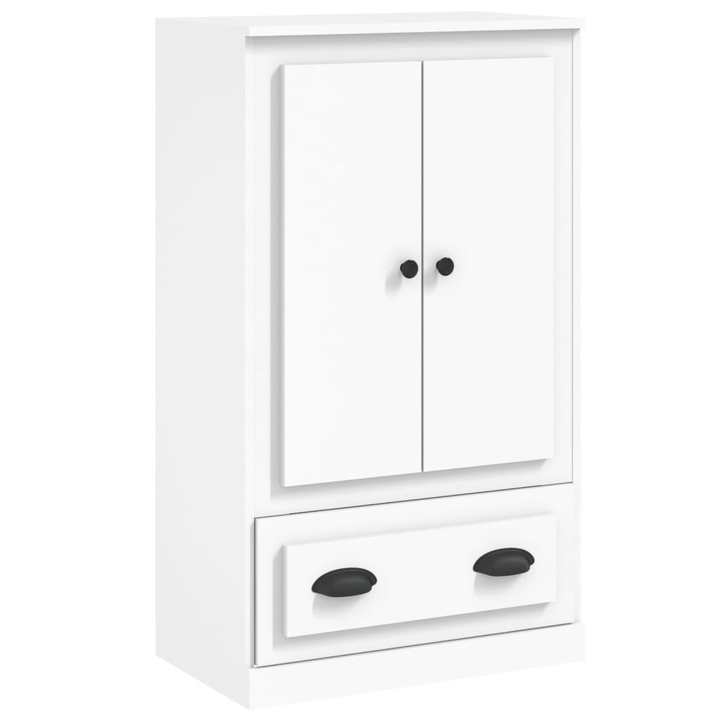 fehér szerelt fa magasszekrény 60x35,5x103,5 cm