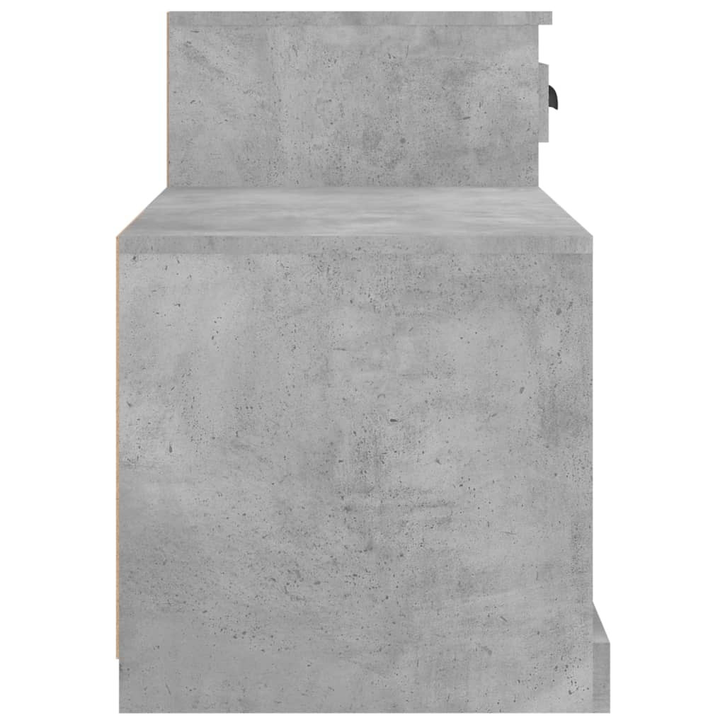 betonszürke szerelt fa cipőszekrény 100 x 42 x 60 cm