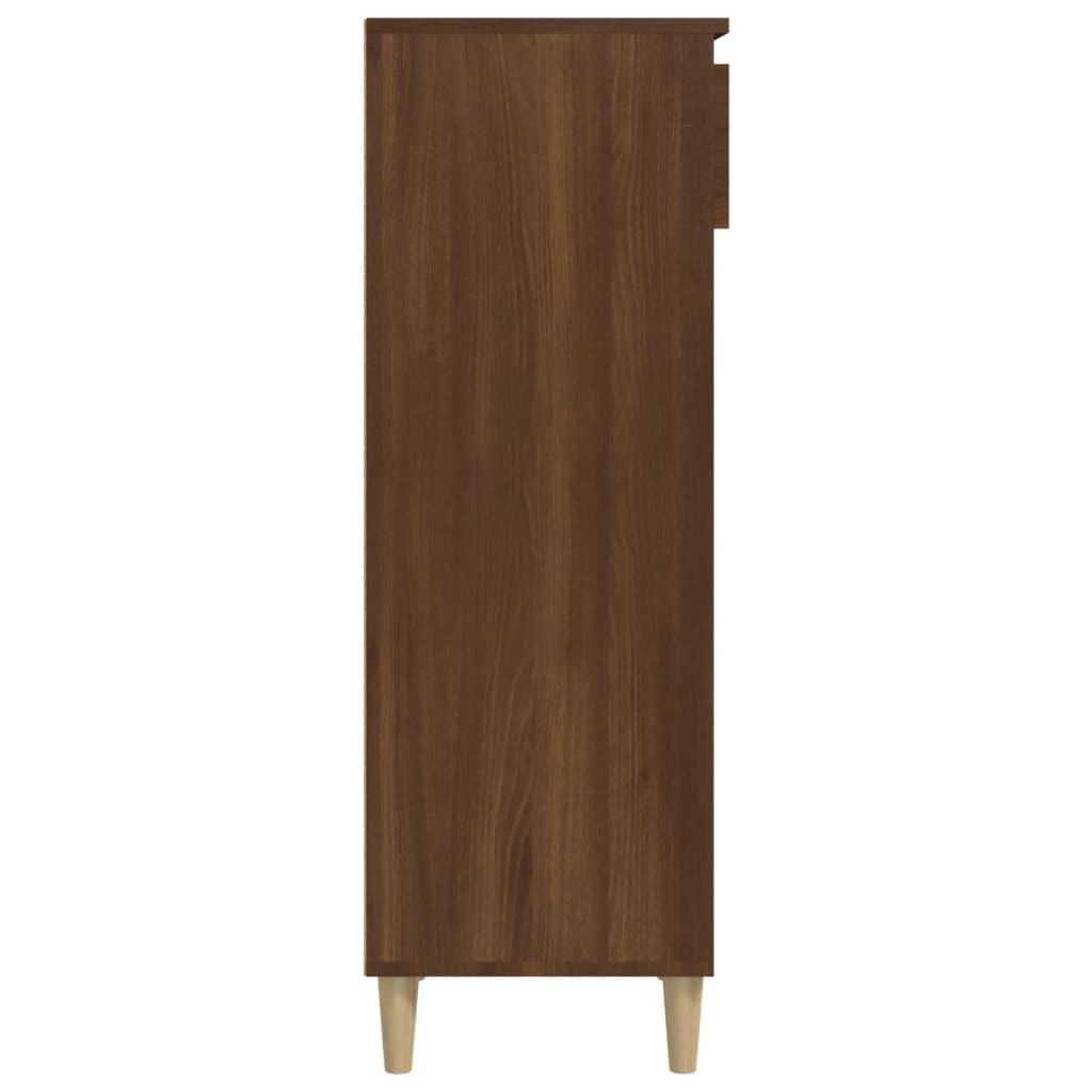 barna tölgyszínű szerelt fa cipősszekrény 40x36x105 cm