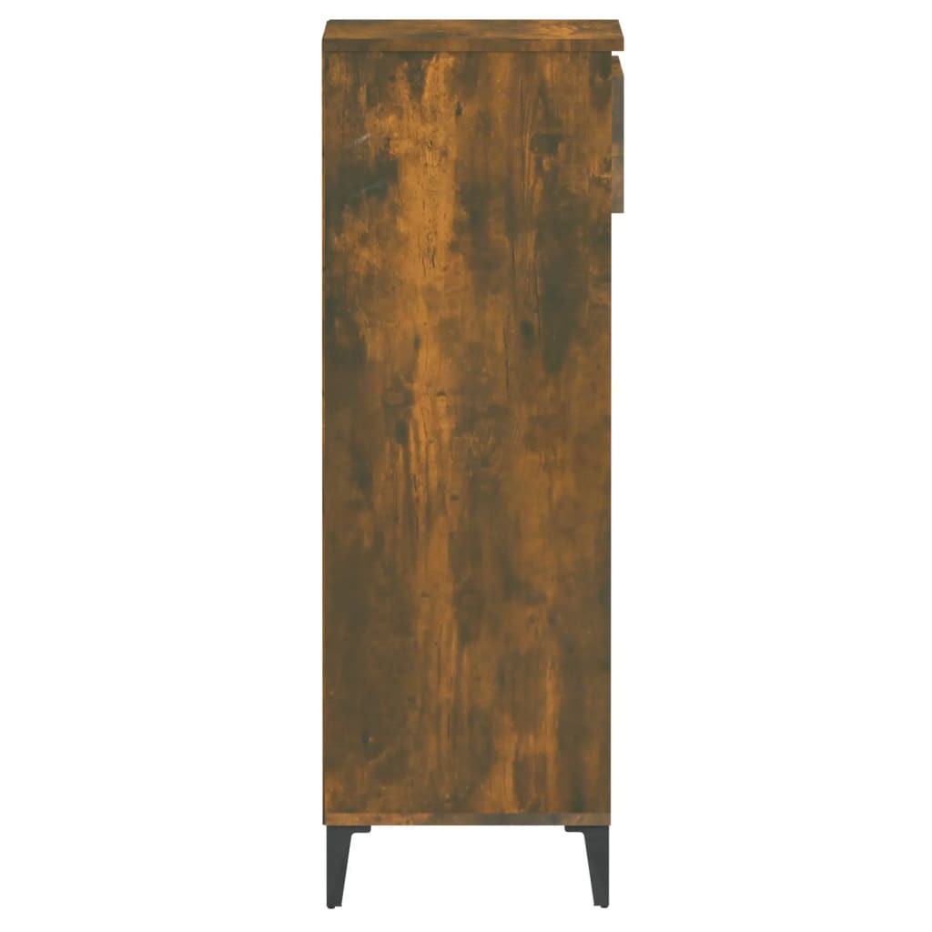füstös tölgy színű szerelt fa cipőtartó 40x36x105 cm