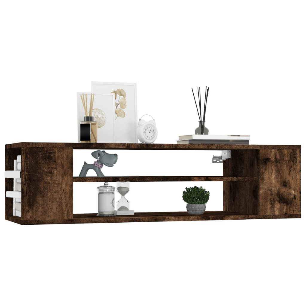 füstös tölgy színű szerelt fa függő TV-szekrény 100x30x26,5 cm füstös tölgy színű szerelt fa függő TV-szekrény 100x30x26,5 cm