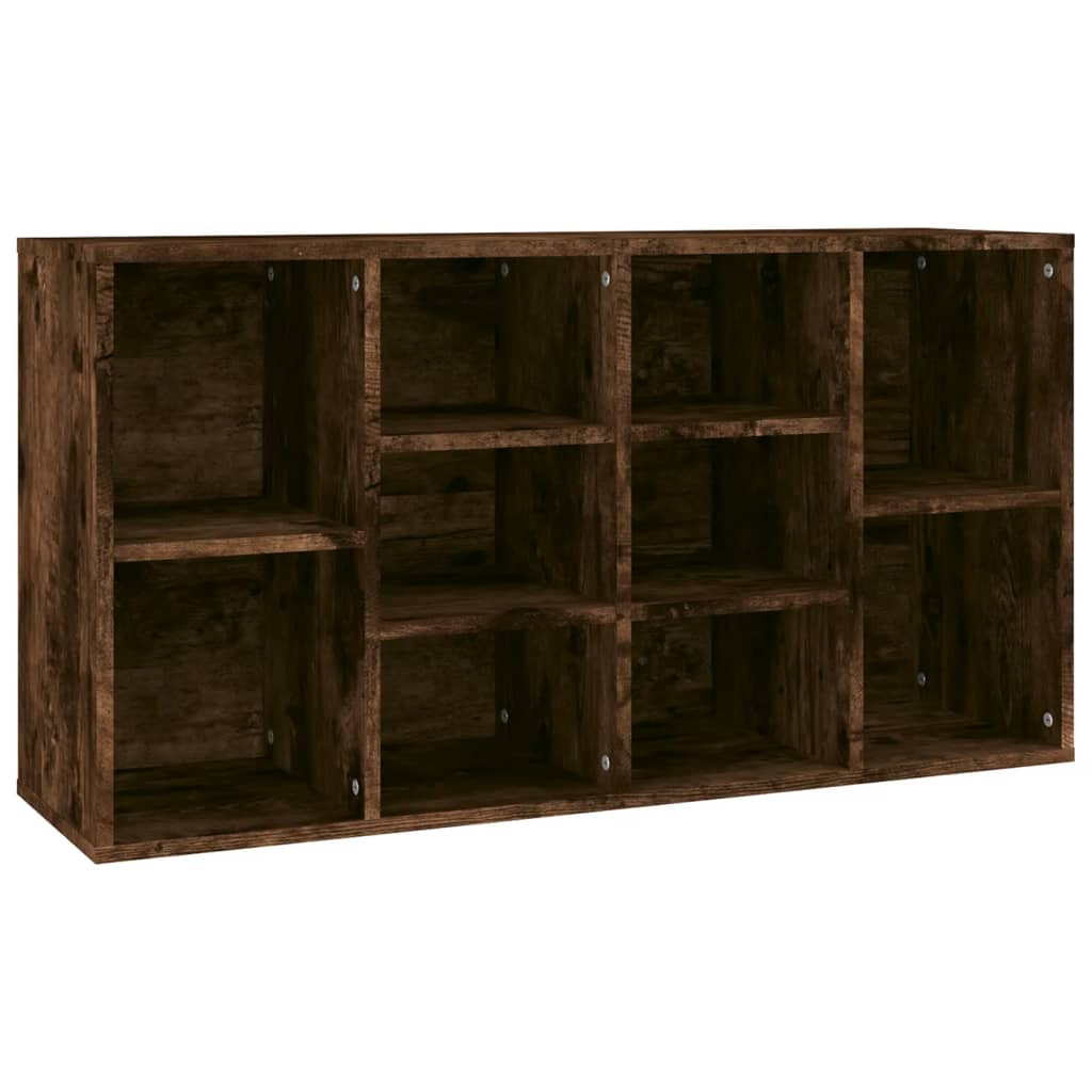füstös tölgy színű szerelt fa cipőtároló pad 103x30x54,5 cm
