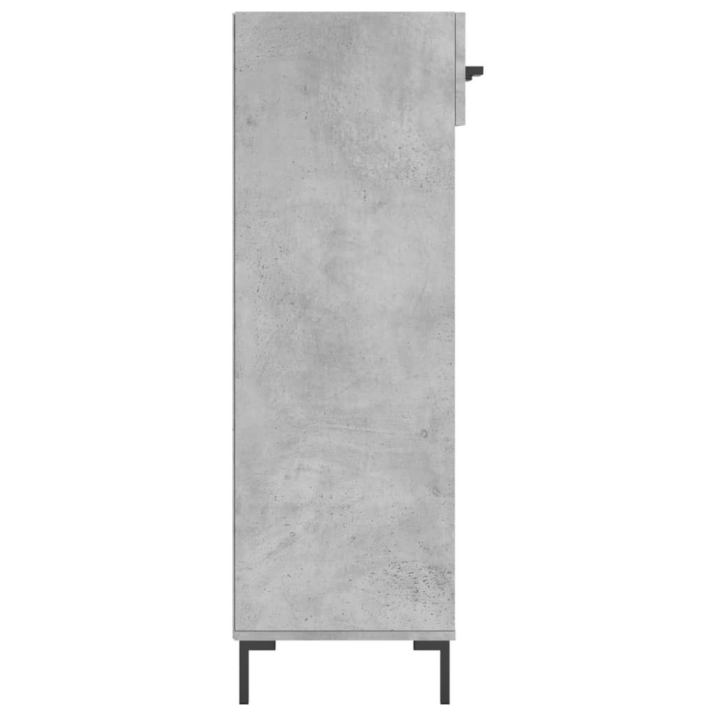 betonszürke szerelt fa cipőszekrény 60x35x105 cm