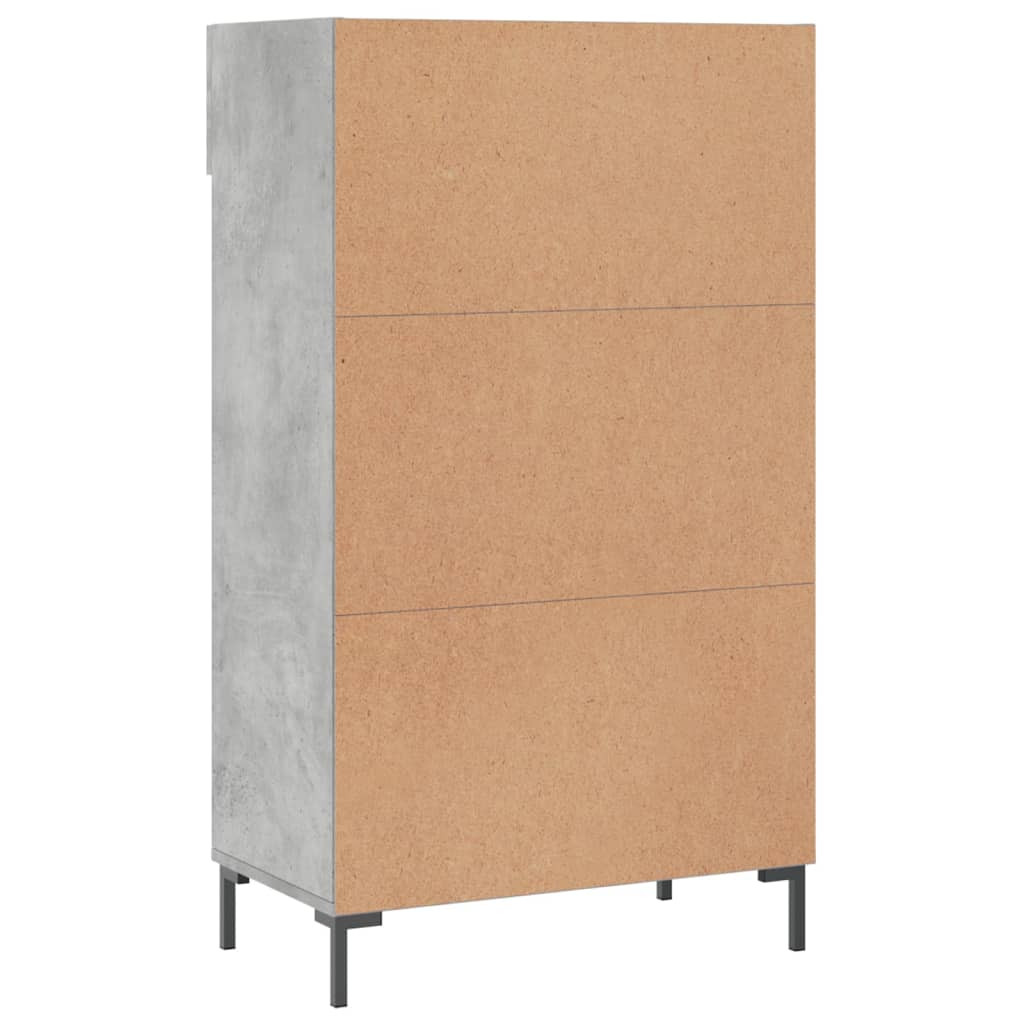 betonszürke szerelt fa cipőszekrény 60x35x105 cm