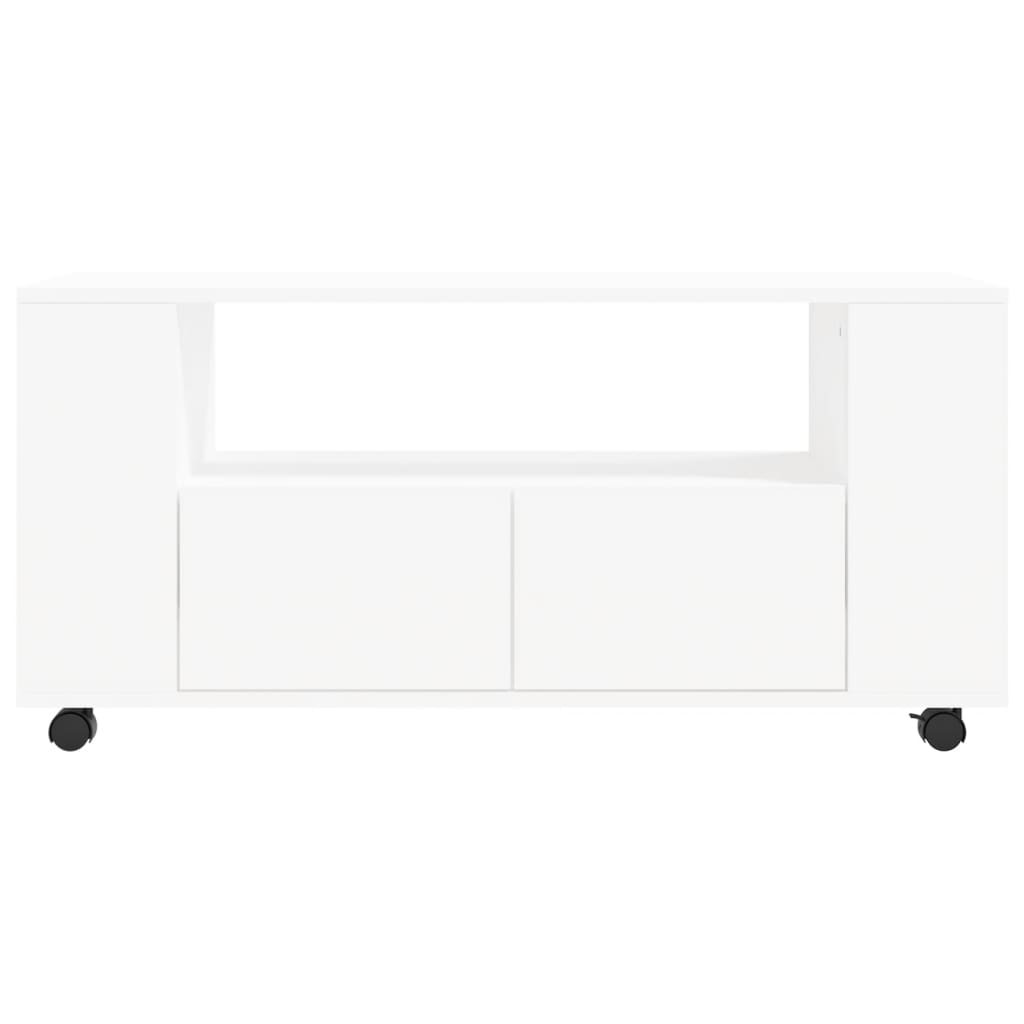 fehér szerelt fa TV-szekrény 102x34,5x43 cm