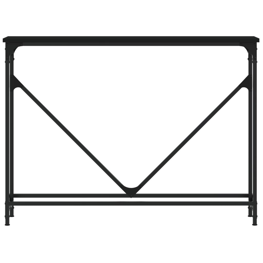 fekete szerelt fa tálalóasztal 102 x 22,5 x 75 cm
