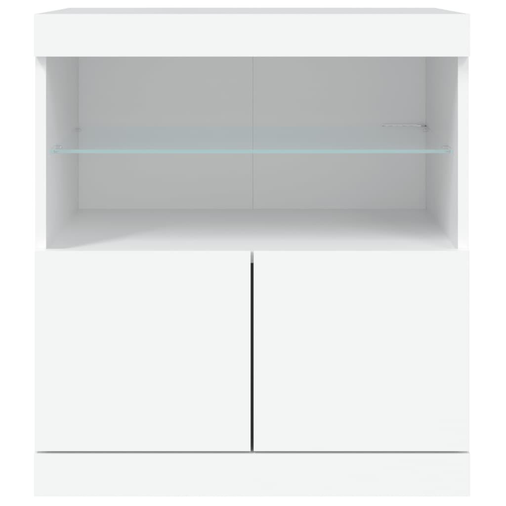 fehér tálalószekrény LED-világítással 60 x 37 x 67 cm