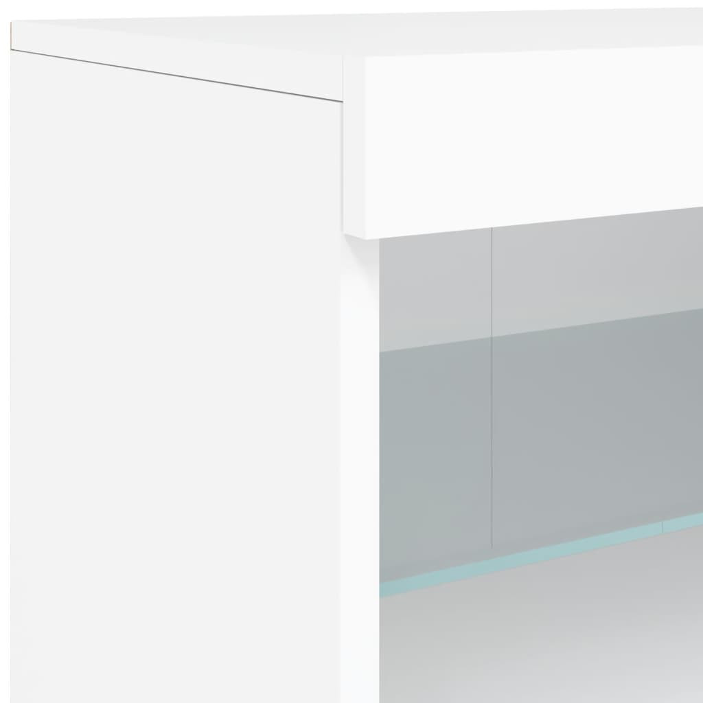 fehér tálalószekrény LED-világítással 60 x 37 x 67 cm