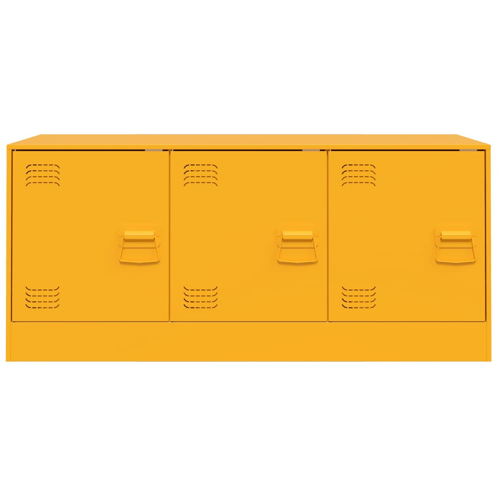mustársárga acél TV-szekrény 99 x 39 x 44 cm mustársárga acél TV-szekrény 99 x 39 x 44 cm