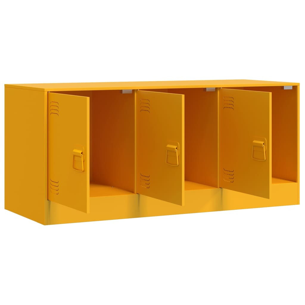 mustársárga acél TV-szekrény 99 x 39 x 44 cm mustársárga acél TV-szekrény 99 x 39 x 44 cm