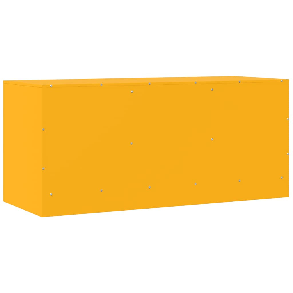 mustársárga acél TV-szekrény 99 x 39 x 44 cm mustársárga acél TV-szekrény 99 x 39 x 44 cm