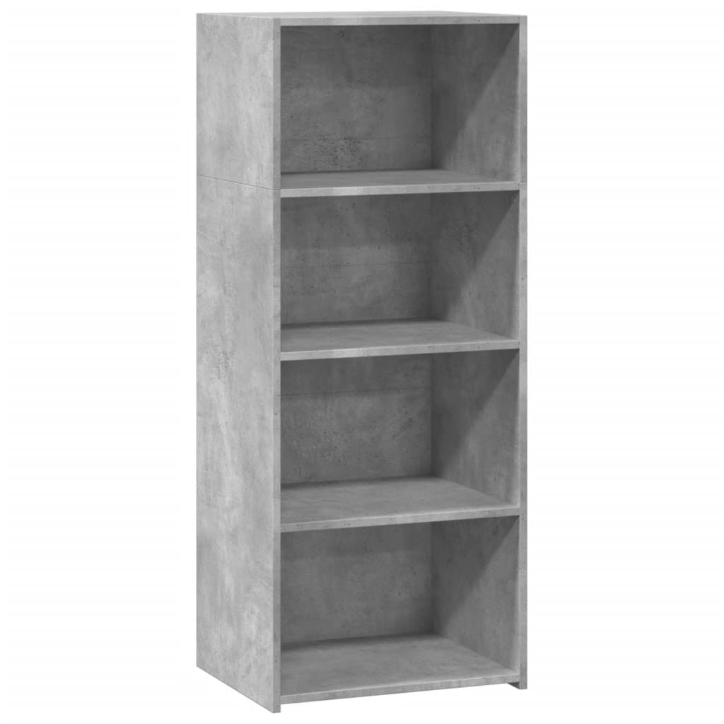 betonszürke szerelt fa magasszekrény 50 x 41 x 124 cm