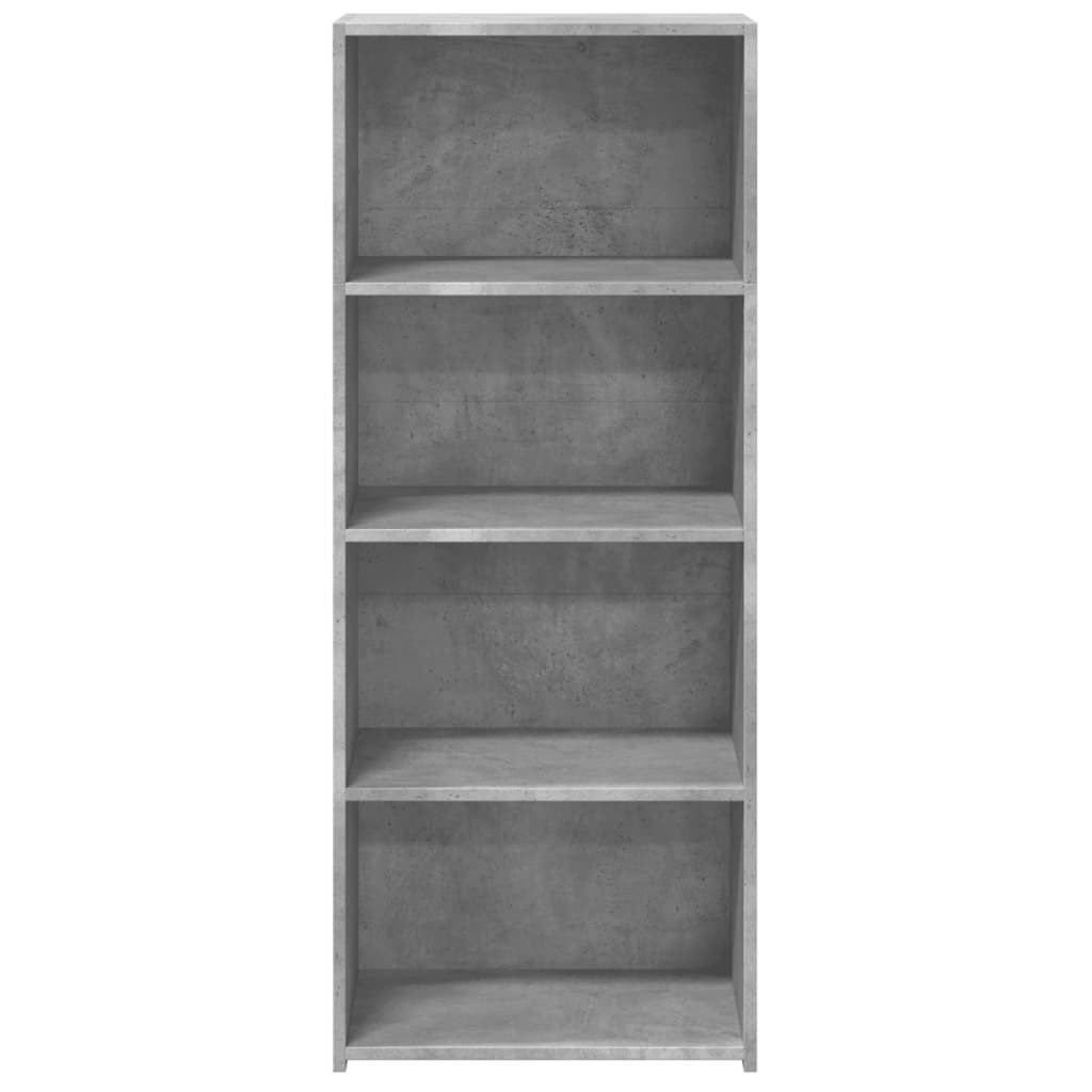 betonszürke szerelt fa magasszekrény 50 x 41 x 124 cm
