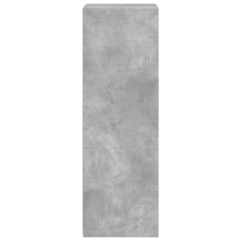 betonszürke szerelt fa magasszekrény 50 x 41 x 124 cm