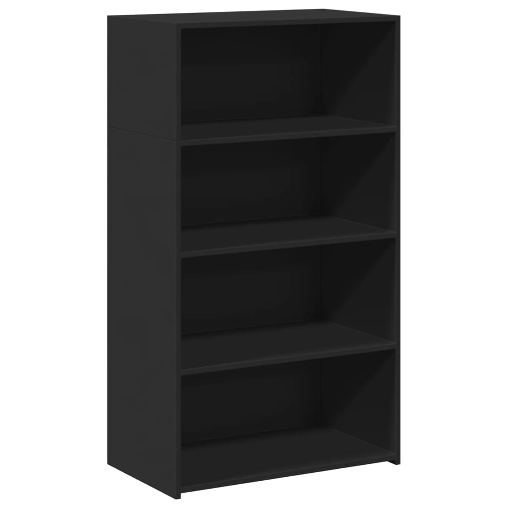 fekete szerelt fa magasszekrény 70 x 41 x 124 cm