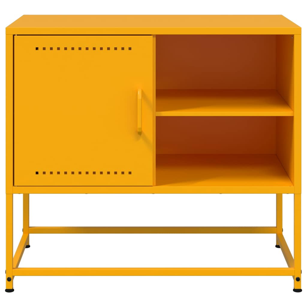 mustársárga acél TV-szekrény 68 x 39 x 60,5 cm