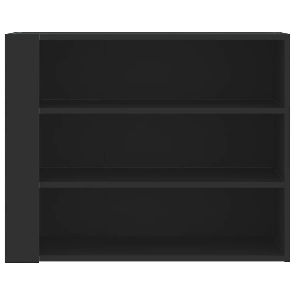fekete szerelt fa faliszekrény 75 x 35 x 60 cm