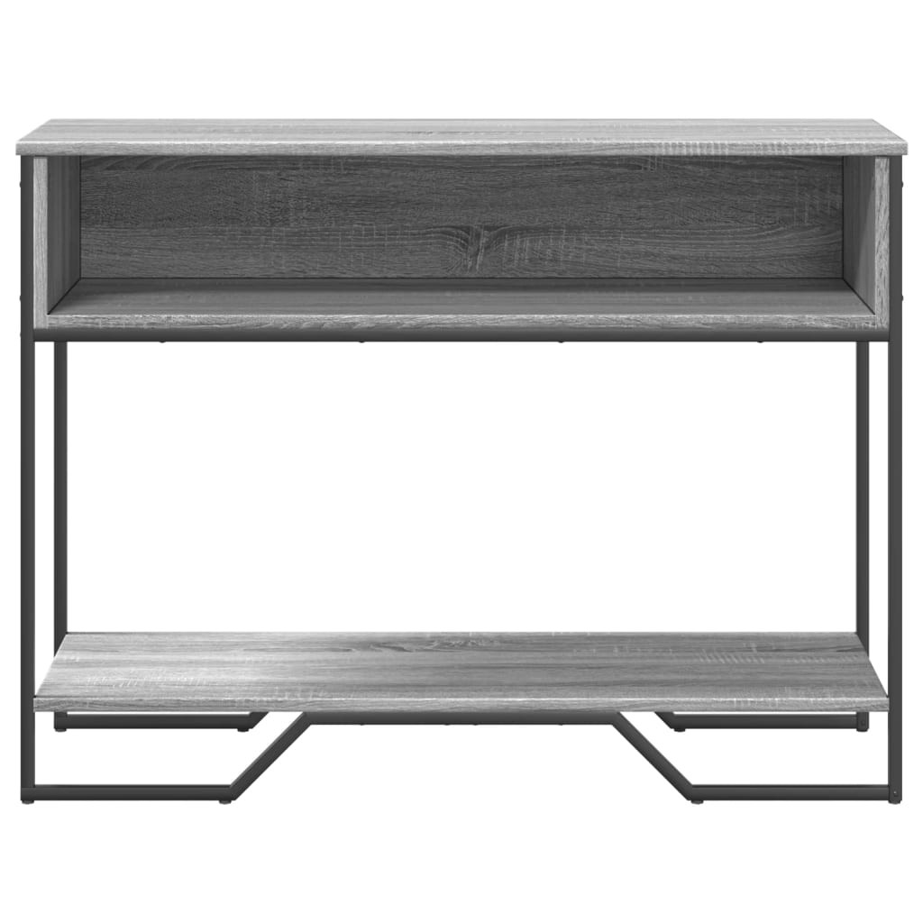 szürke sonoma szerelt fa dohányzóasztal 100x35x74,5 cm