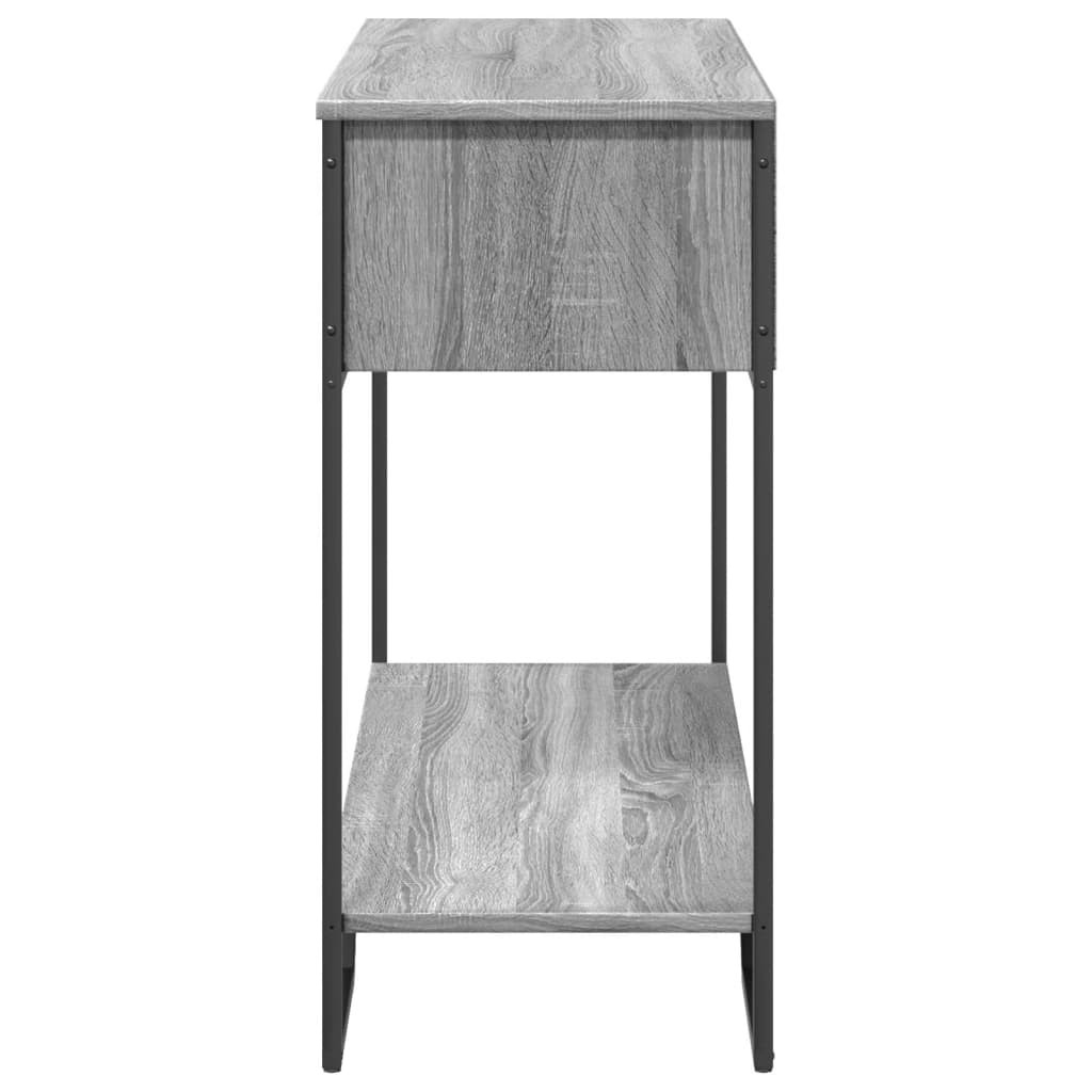 szürke sonoma szerelt fa dohányzóasztal 100x35x74,5 cm