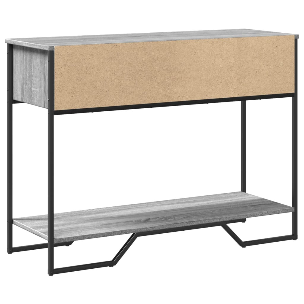 szürke sonoma szerelt fa dohányzóasztal 100x35x74,5 cm