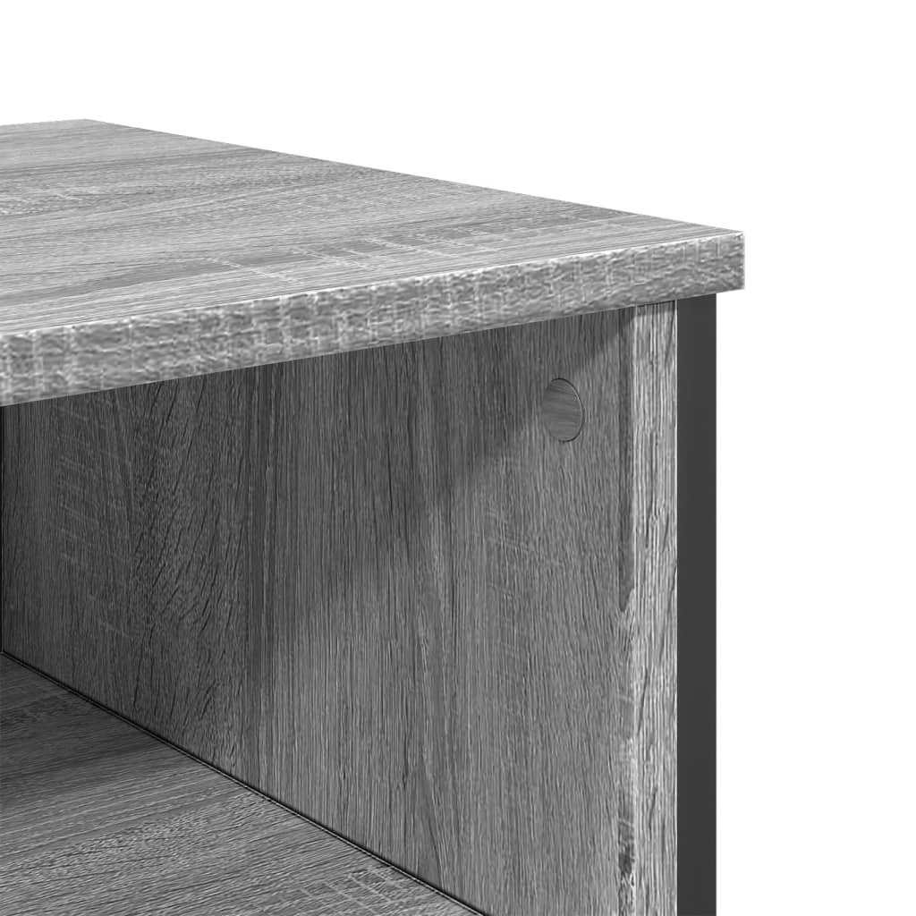 szürke sonoma szerelt fa dohányzóasztal 100x35x74,5 cm