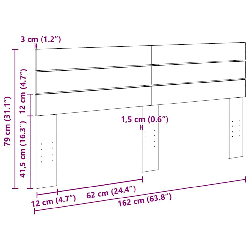 tömör tölgyfa fejtámla 160 cm