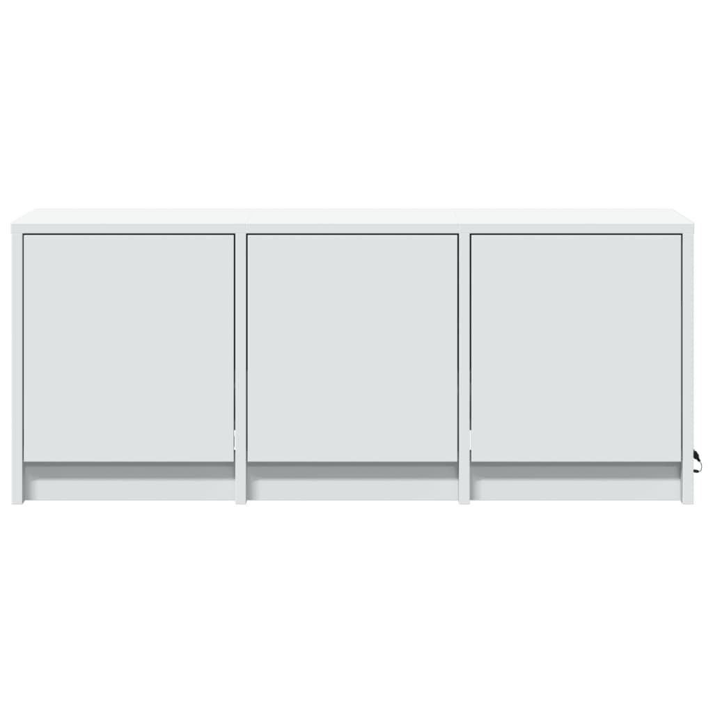 fehér szerelt fa TV-szekrény LED-ekkel 97 x 34 x 40 cm