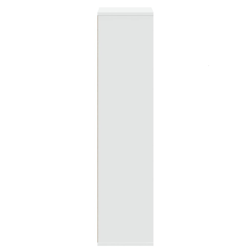 fehér szerelt fa könyvespolc 50 x 25 x 105 cm