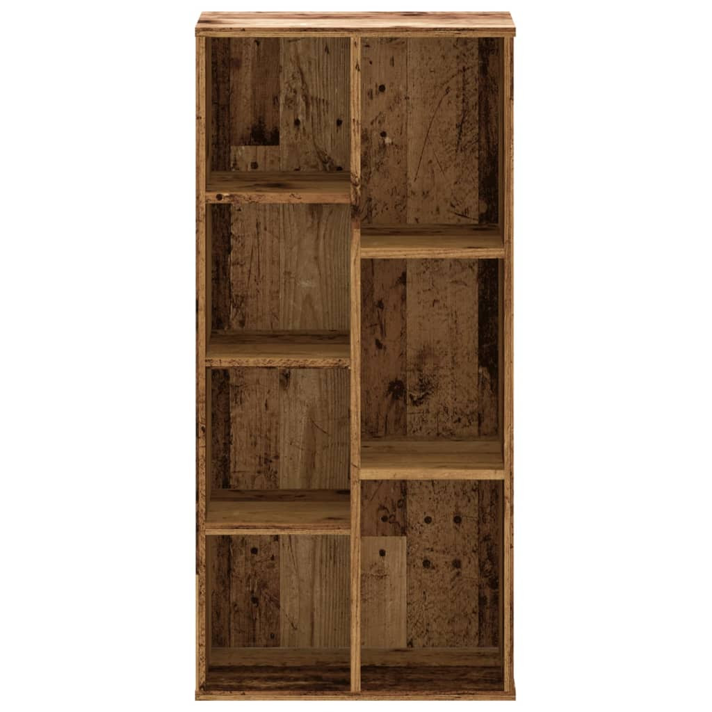 antik fa színű szerelt fa könyvespolc 50 x 25 x 105 cm