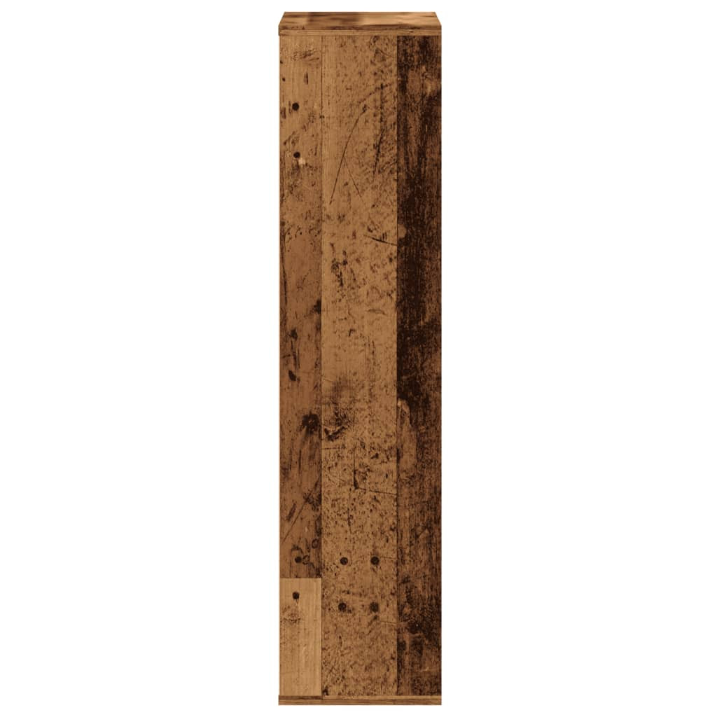 antik fa színű szerelt fa könyvespolc 50 x 25 x 105 cm