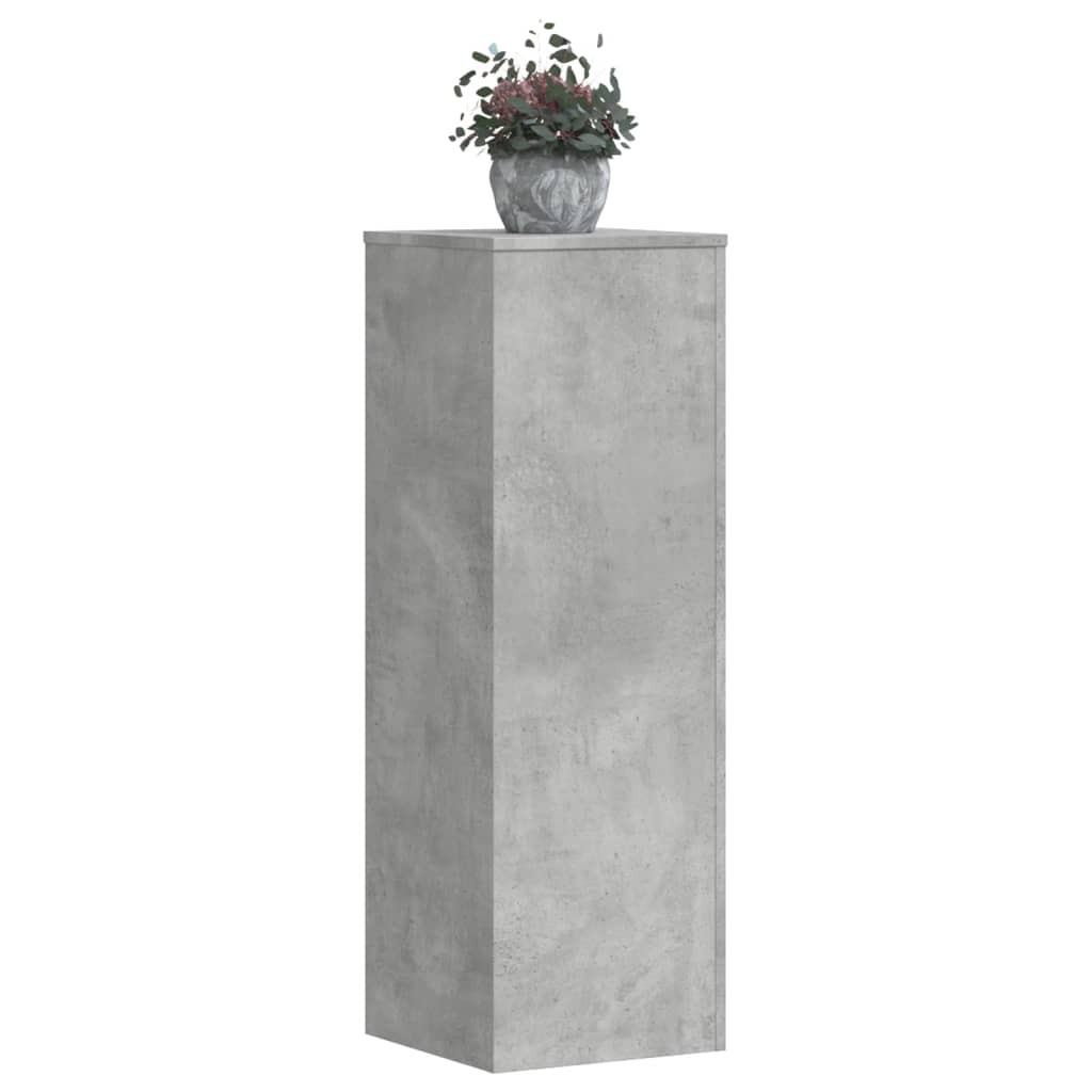 betonszürke szerelt fa növényállvány 33 x 33 x 100 cm