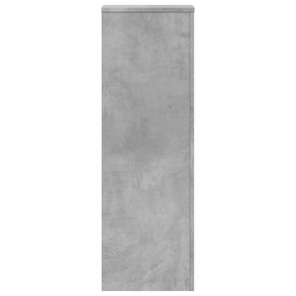 betonszürke szerelt fa növényállvány 33 x 33 x 100 cm