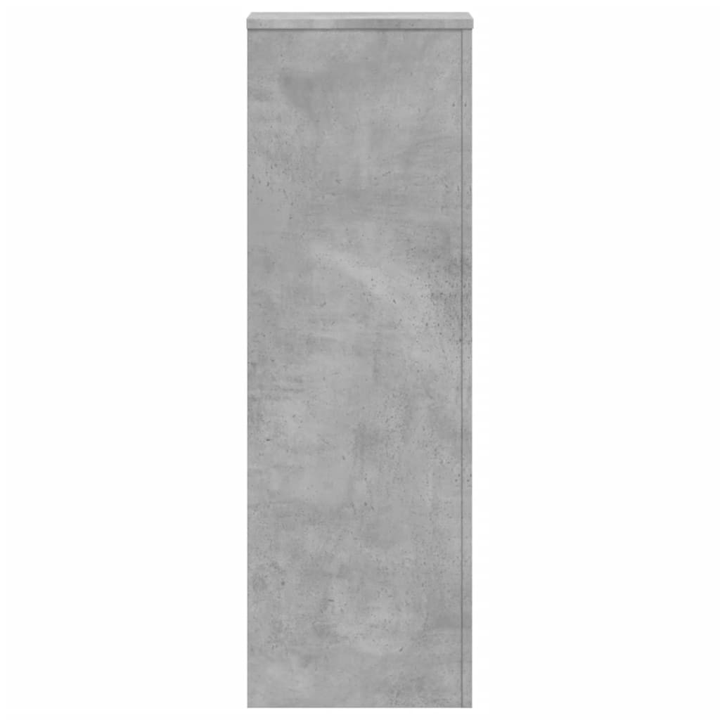 betonszürke szerelt fa növényállvány 33 x 33 x 100 cm