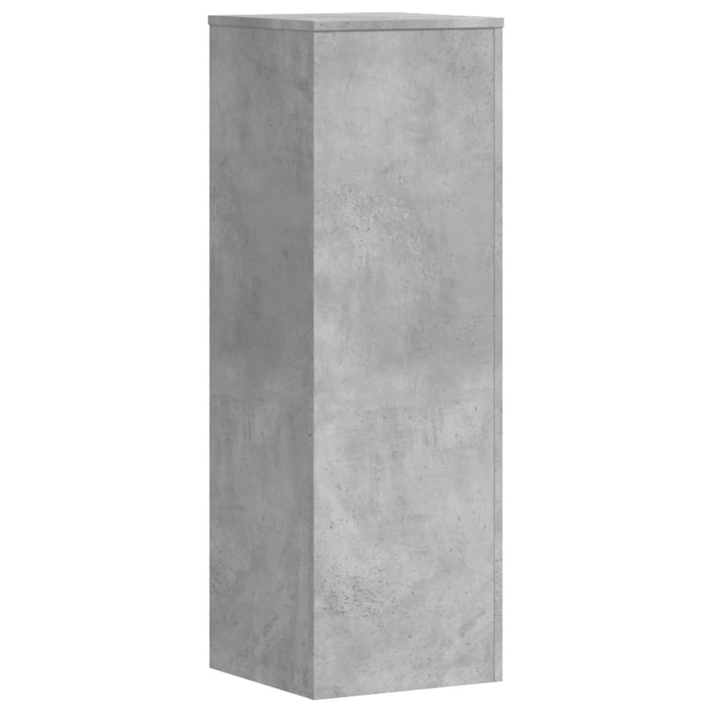 betonszürke szerelt fa növényállvány 33 x 33 x 100 cm