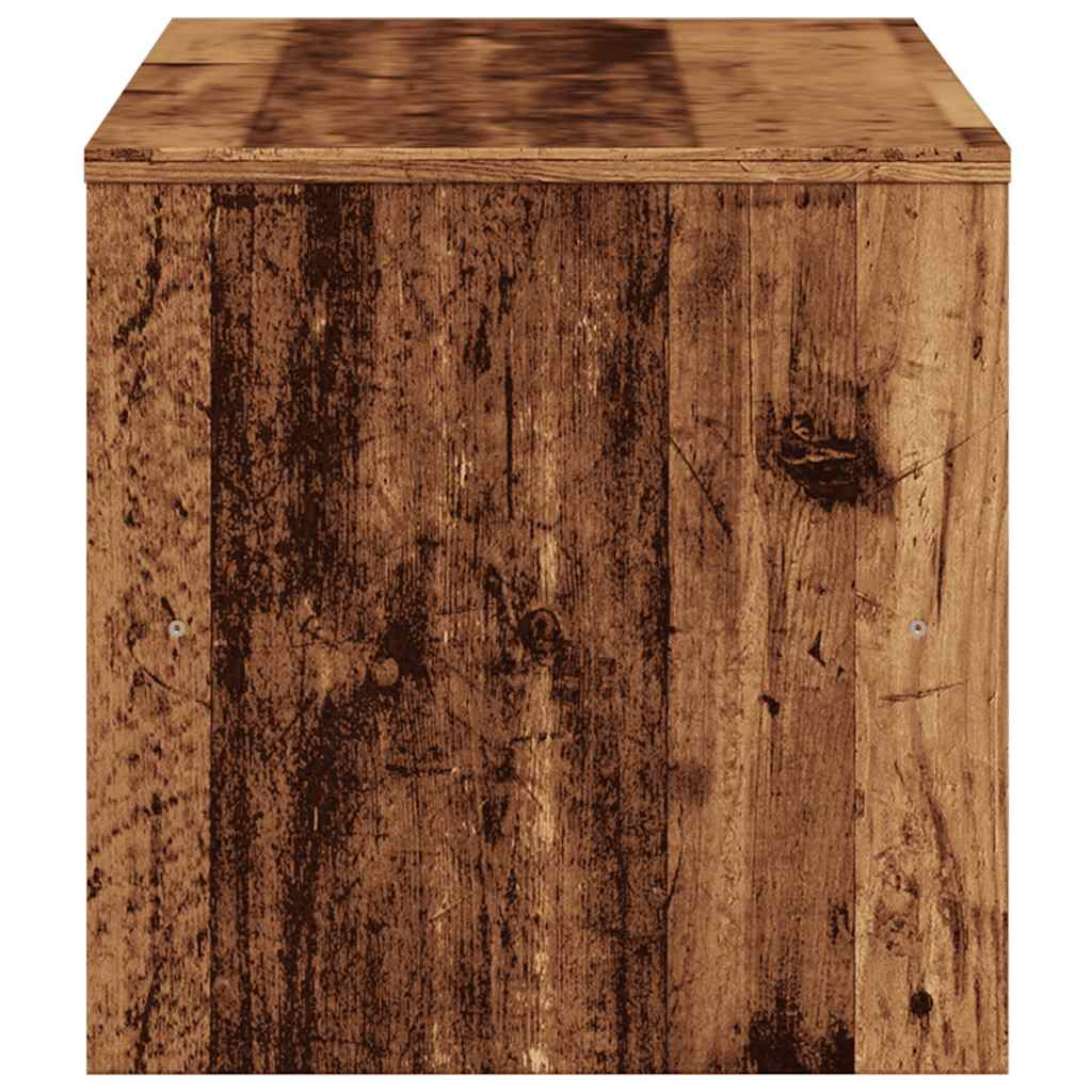 antik hatású szerelt fa TV-szekrény 100 x 40 x 40 cm