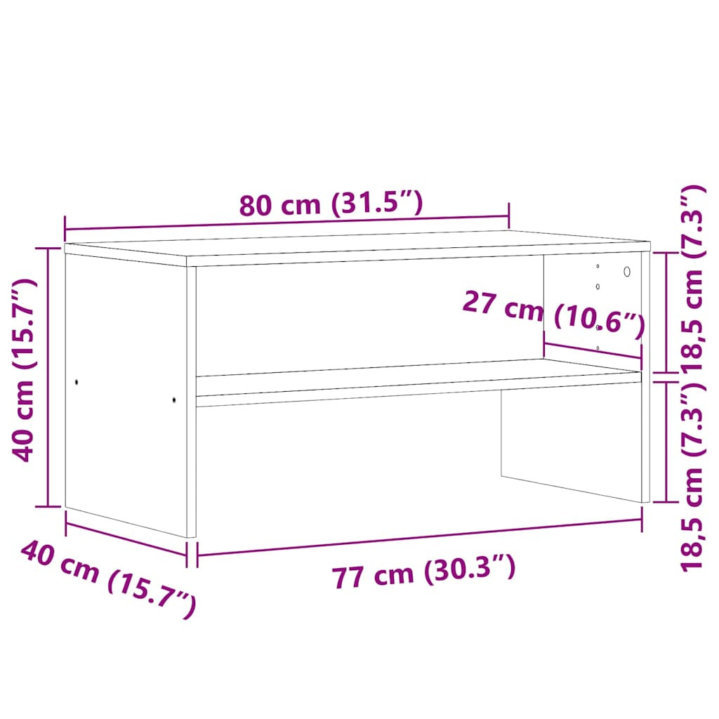 TV szekrény régi fa 80x40x40 cm műszaki fa