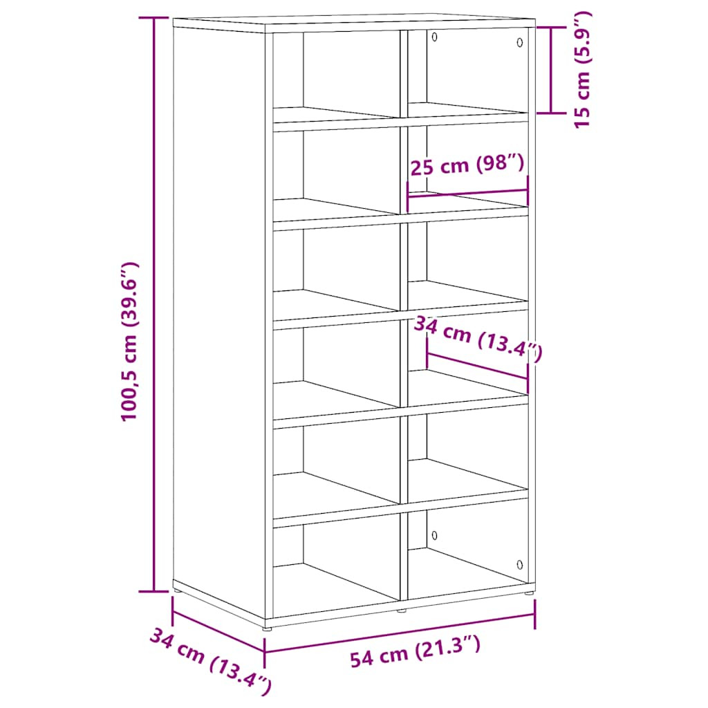 antik fa szerelt fa cipőtartó 54x34x100,5 cm