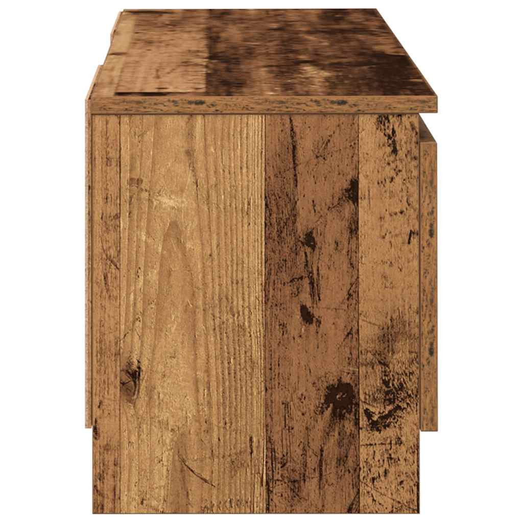 antik fa színű szerelt fa TV-szekrény 102x30x36 cm