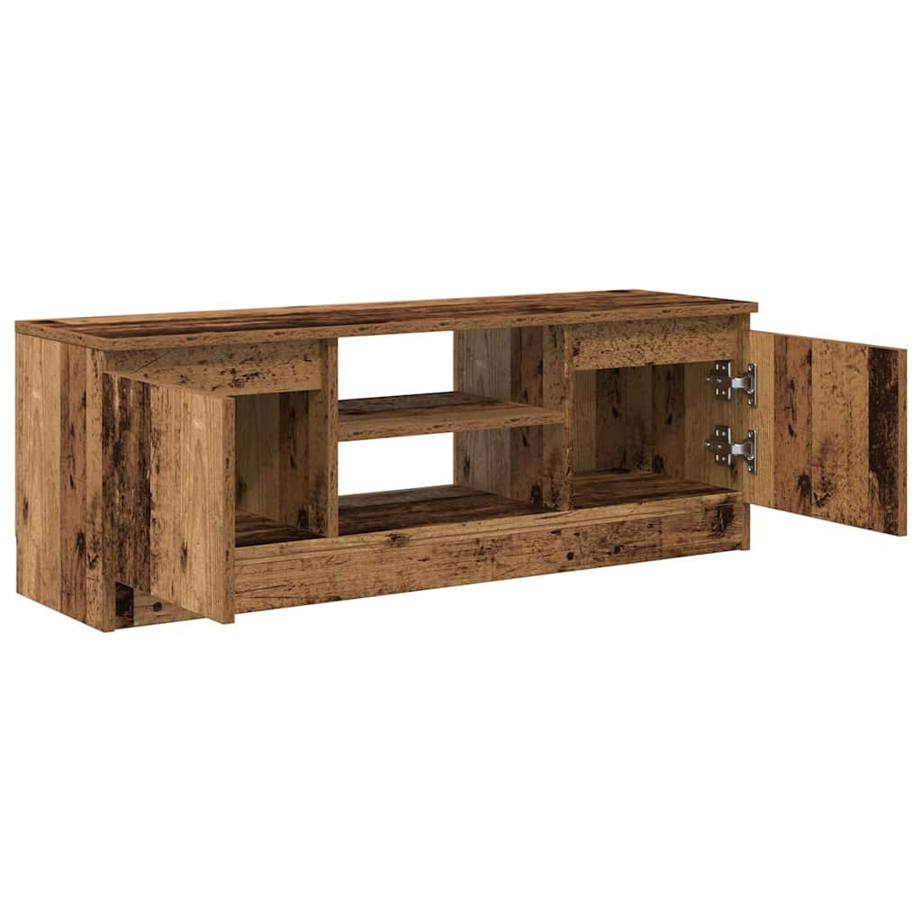 antik fa színű szerelt fa TV-szekrény 102x30x36 cm
