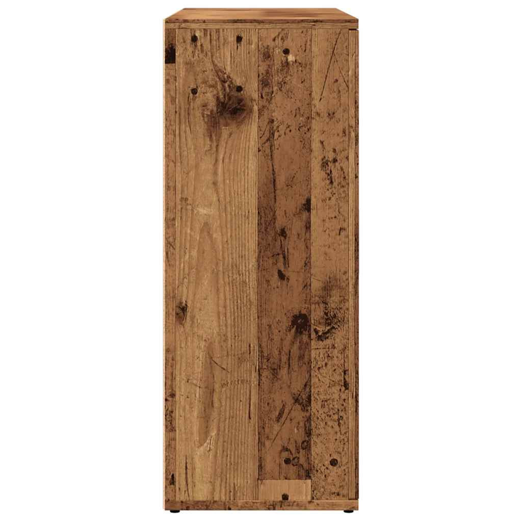 antik fa színű szerelt fa tálalószekrény 91 x 29,5 x 75 cm