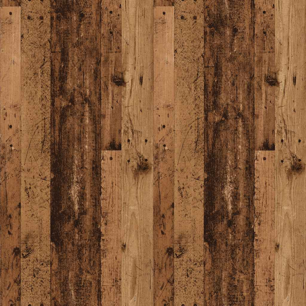 antik fa színű szerelt fa CD-tartó fali polc 75 x 18 x 18 cm