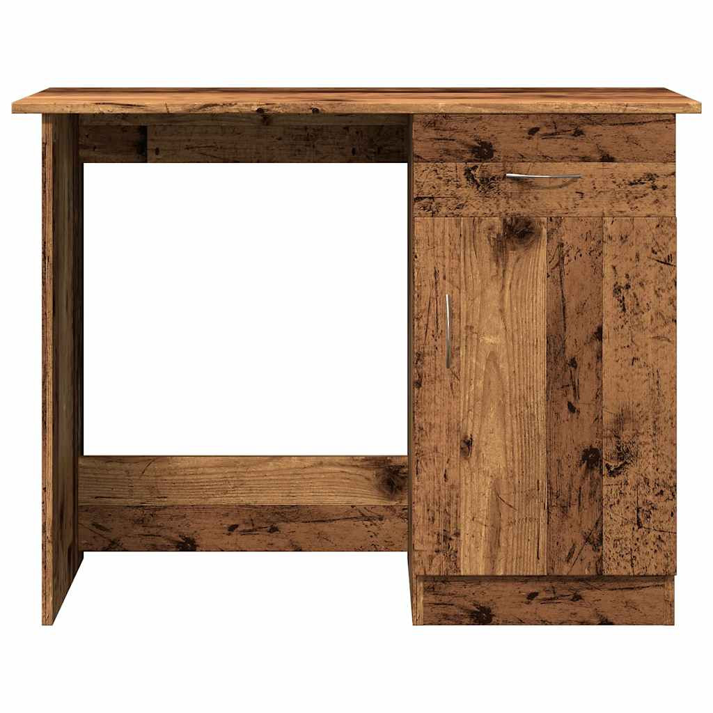 antik fa színű szerelt fa íróasztal 100 x 50 x 76 cm