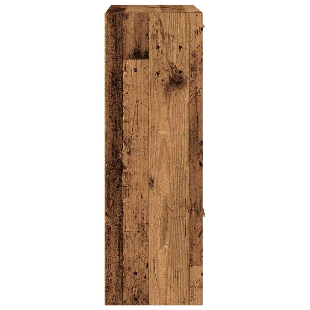 antik fa színű szerelt fa könyvespolc 60,5 x 30 x 90 cm