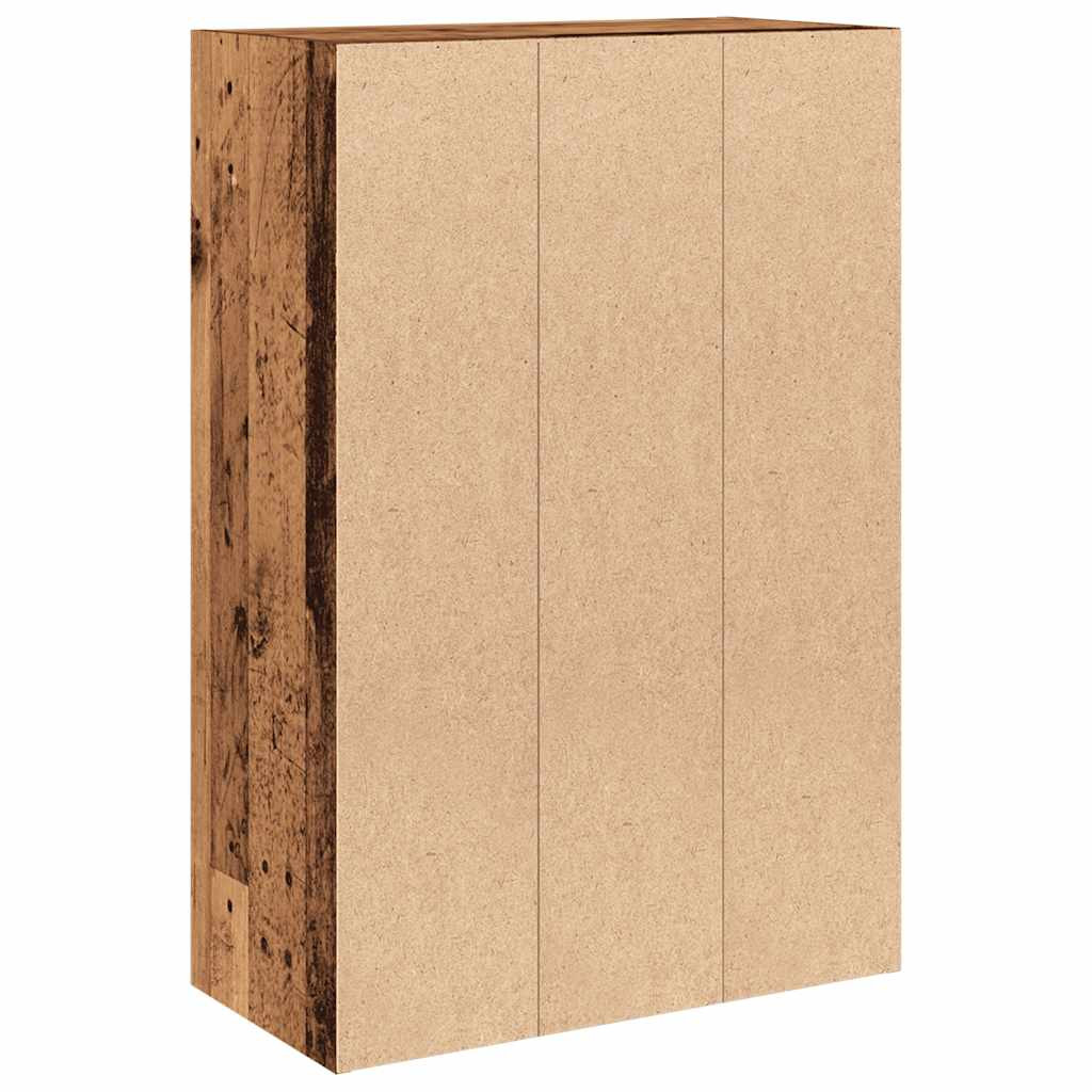 antik fa színű szerelt fa könyvespolc 60,5 x 30 x 90 cm