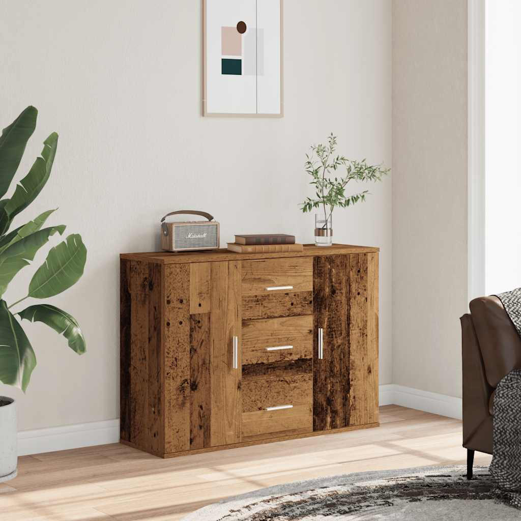 antik fa színű szerelt fa tálalószekrény 90x29,5x65 cm