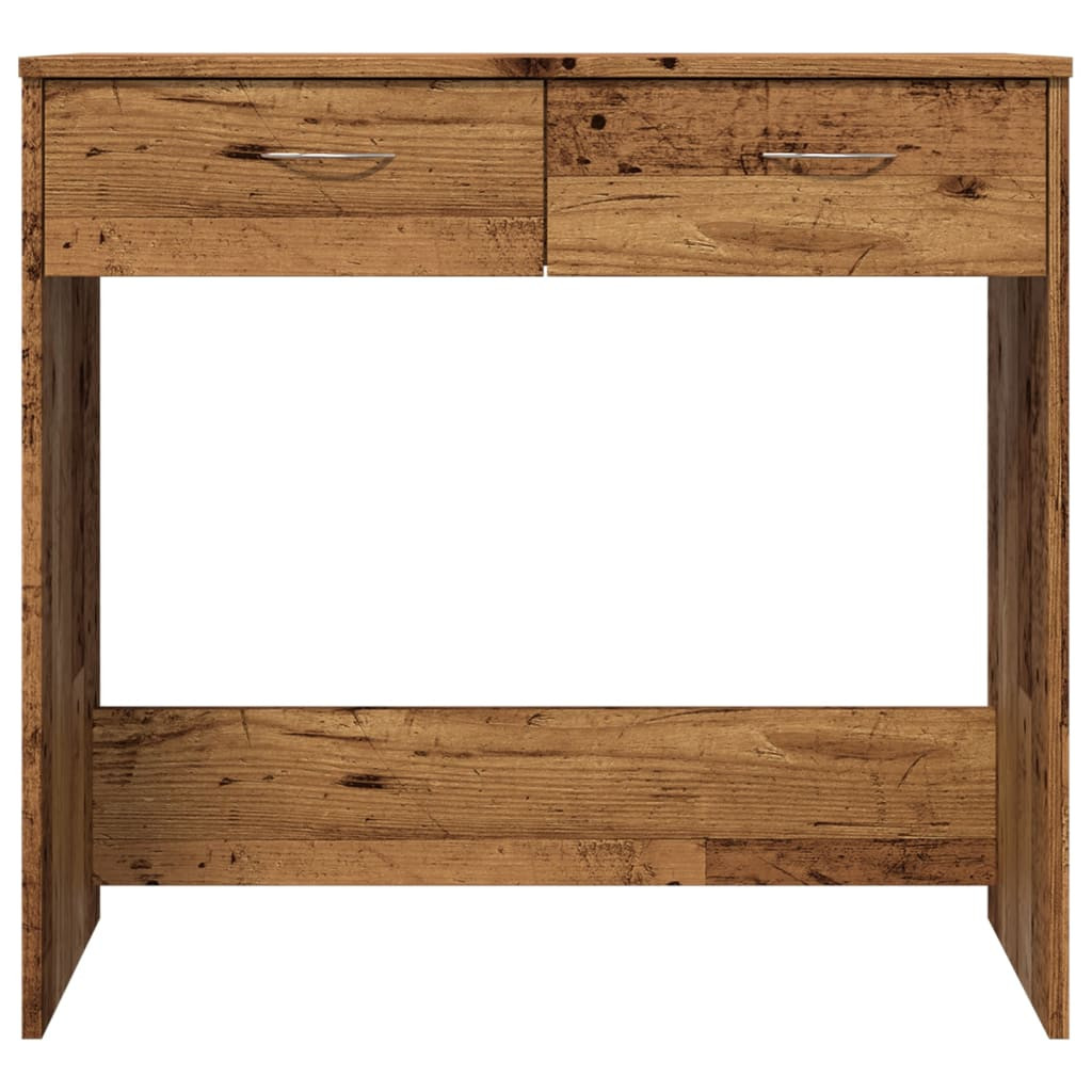 antik fa színű szerelt fa íróasztal 80 x 40 x 75 cm