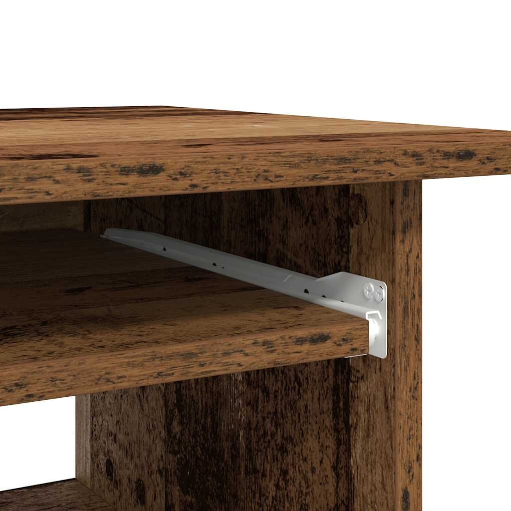 antik fa színű szerelt fa íróasztal 80 x 45 x 74 cm
