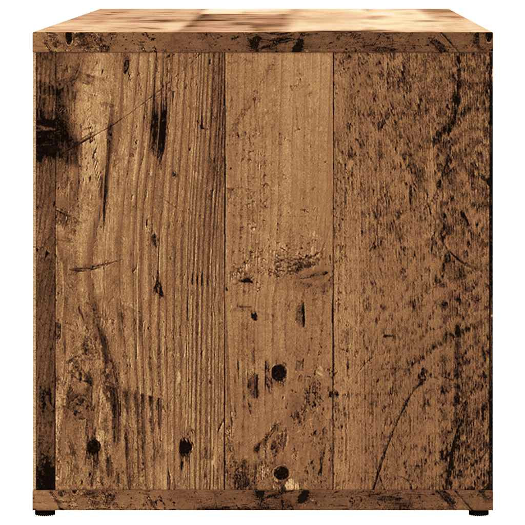 antik fa színű szerelt fa TV-szekrény 80x34x35,5 cm