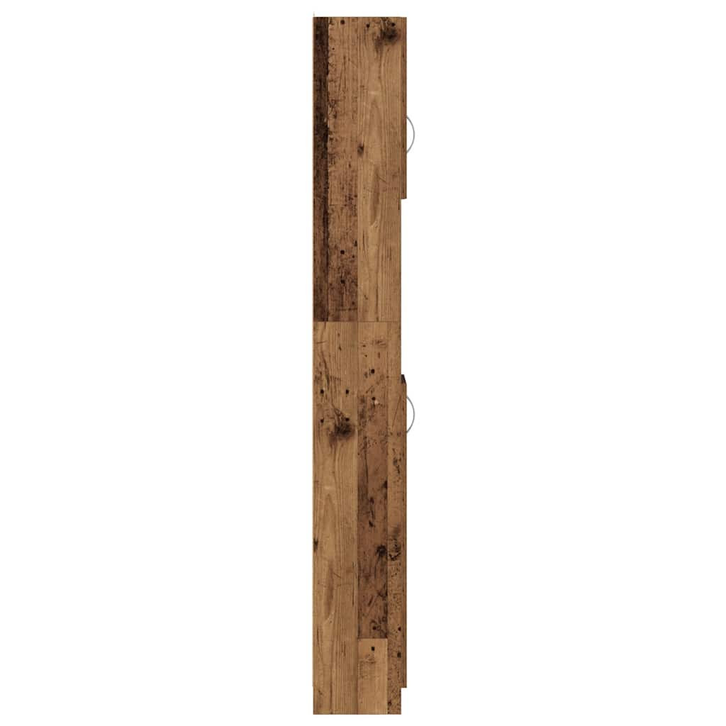 Fürdőszobaszekrény régi fa 32x25,5x190 cm gépelt fa