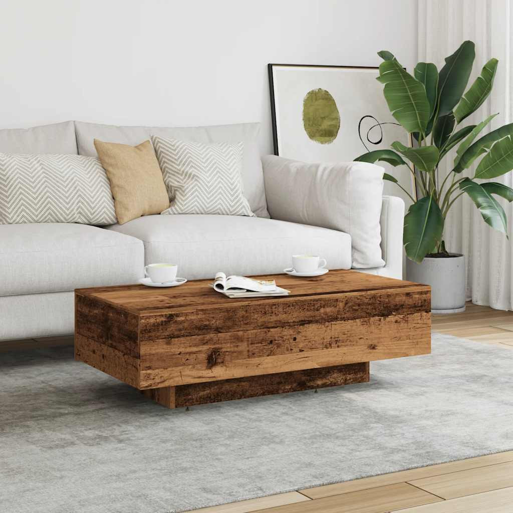 antik fa színű szerelt fa dohányzóasztal 100x49,5x31 cm antik fa színű szerelt fa dohányzóasztal 100x49,5x31 cm